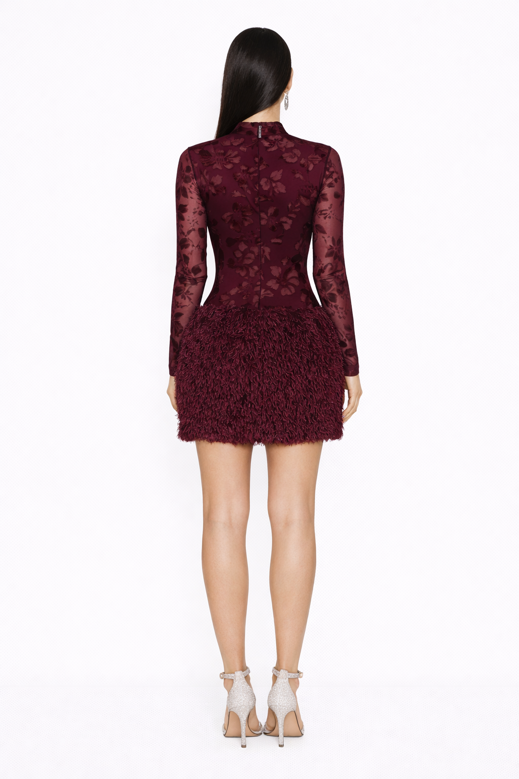 Camille Feather Floral Mini Dress