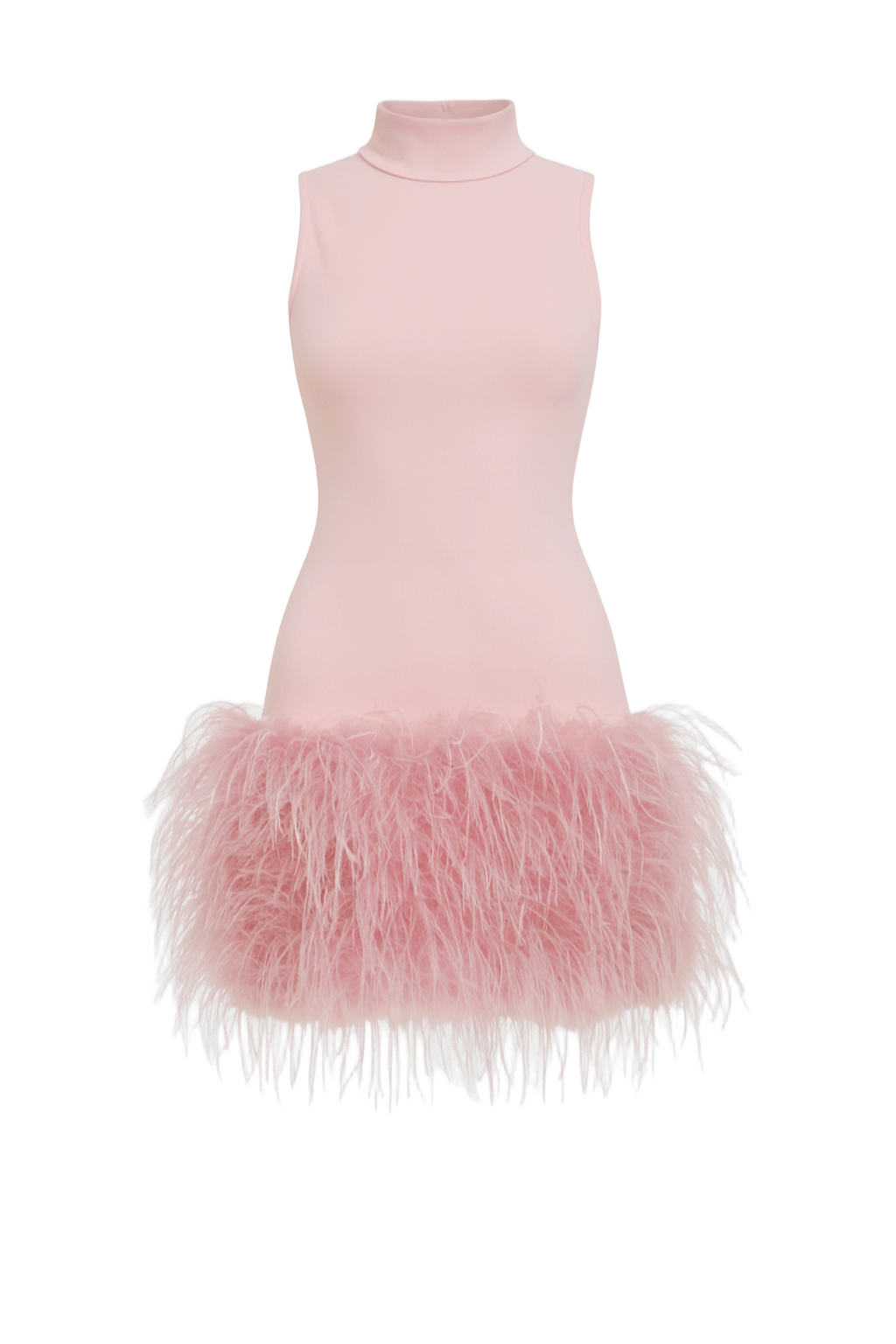 Amelie Feather Mini Dress Pink