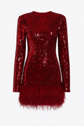 Valentina Sequin Feather Mini