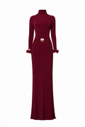 Anaïs Velvet Open-Back Maxi Dress