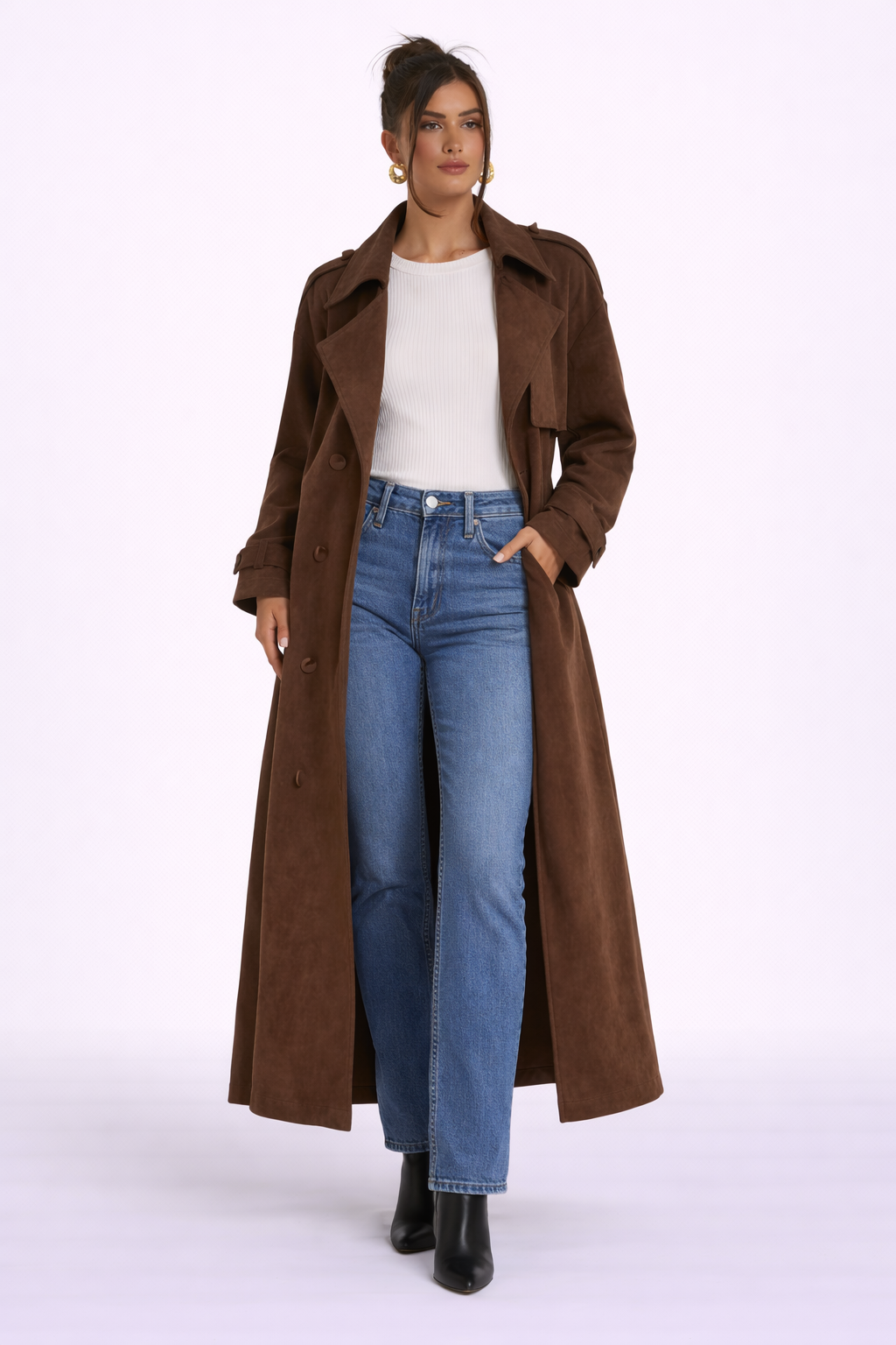 Marais Suede Trench Coat