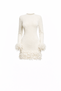 Camille Feather Knit Mini Dress