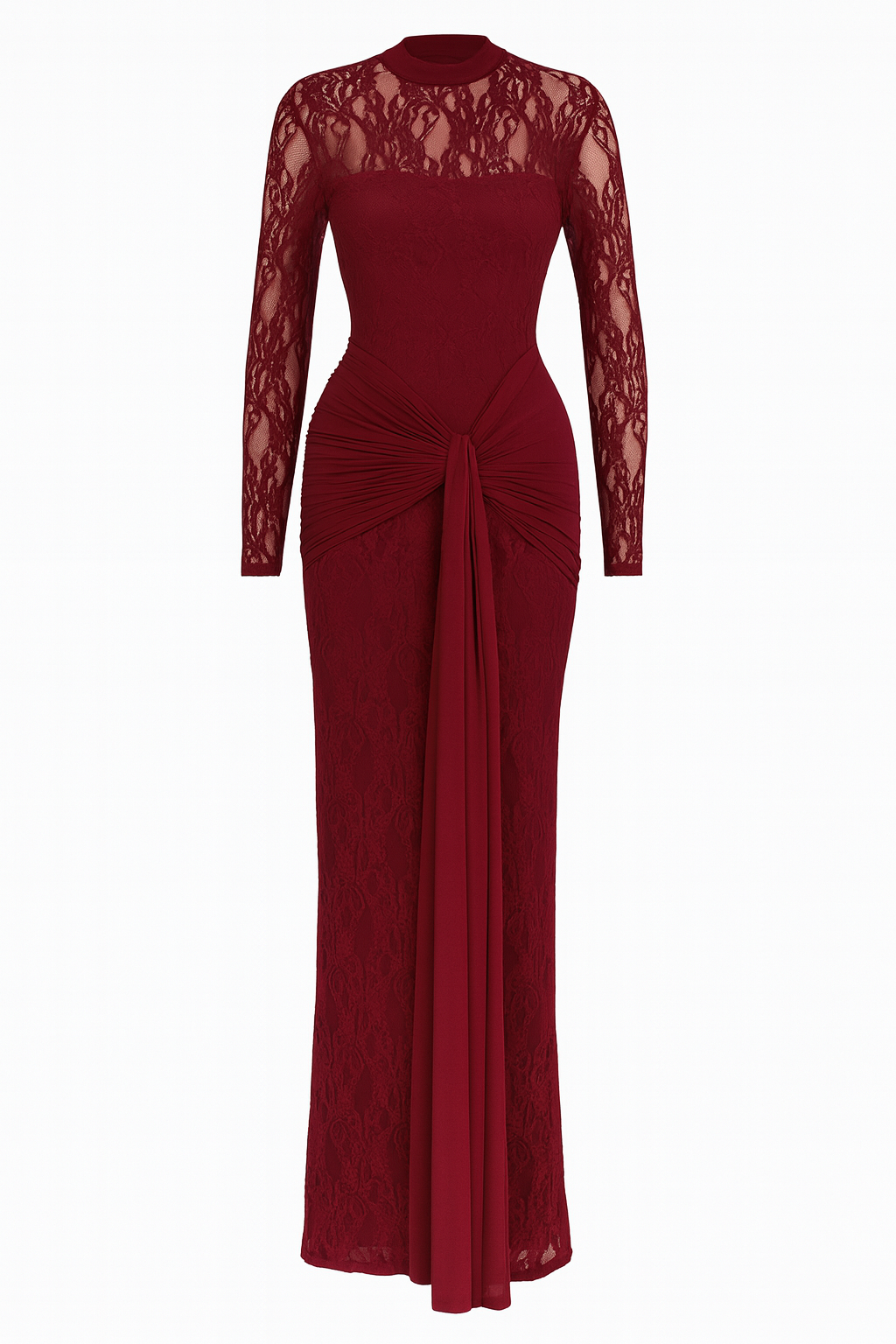 Verona Lace Draped Maxi Dress