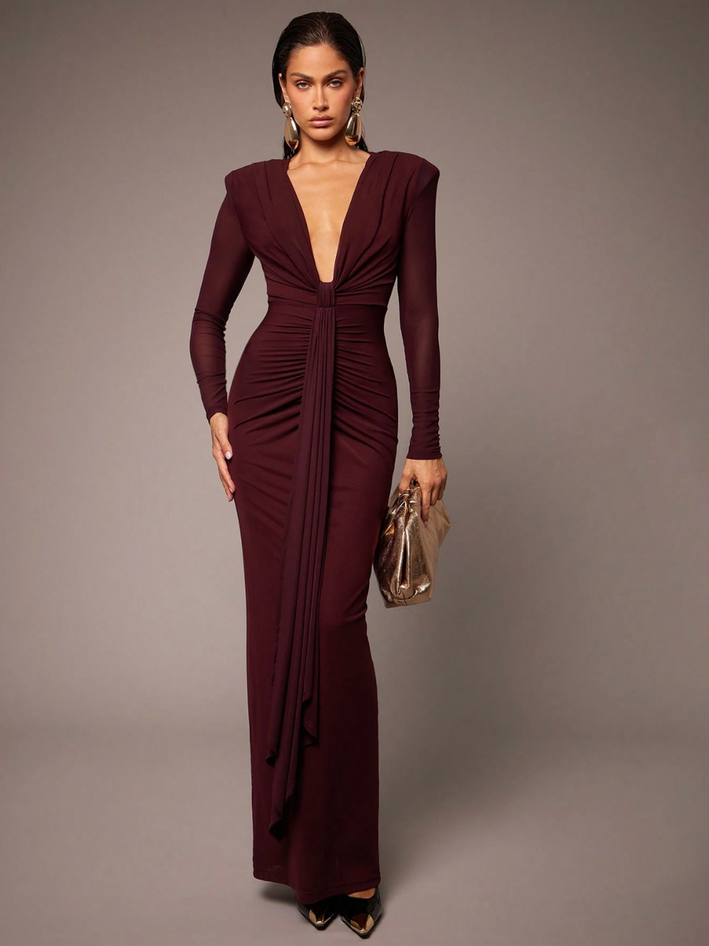 Elena Draped Maxi Dress