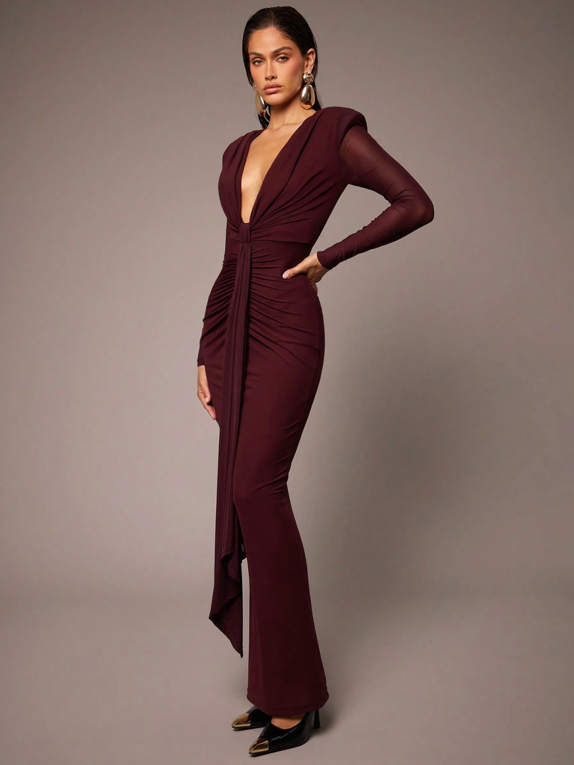 Elena Draped Maxi Dress