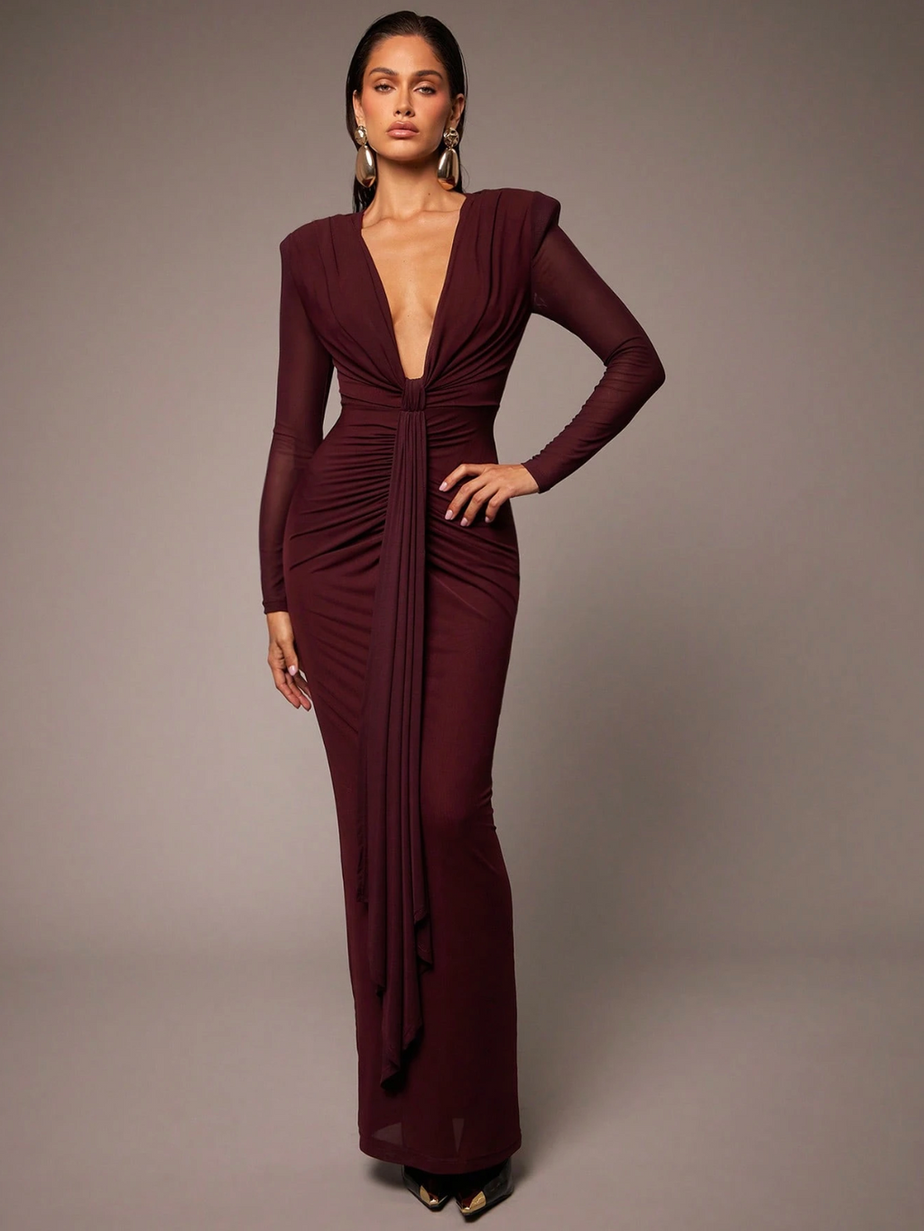 Elena Draped Maxi Dress