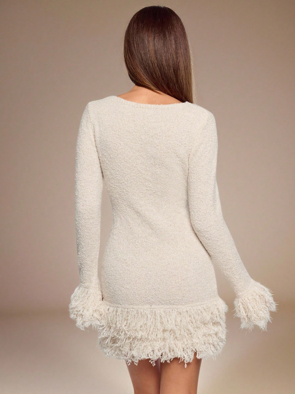 Camille Feather Knit Mini Dress