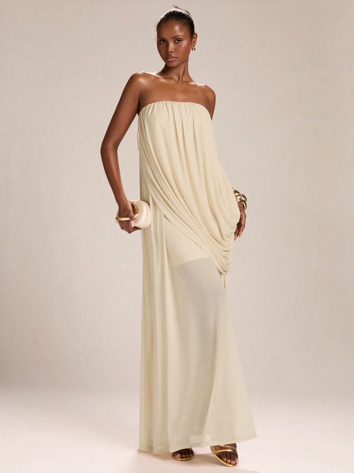 Maribel Draped Maxi Dress