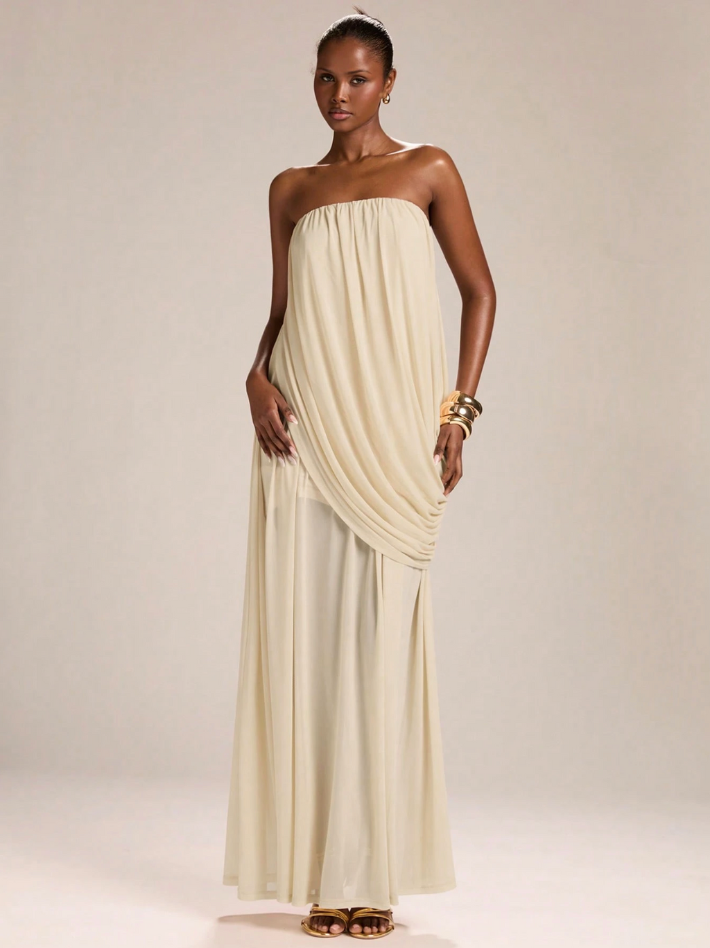 Maribel Draped Maxi Dress