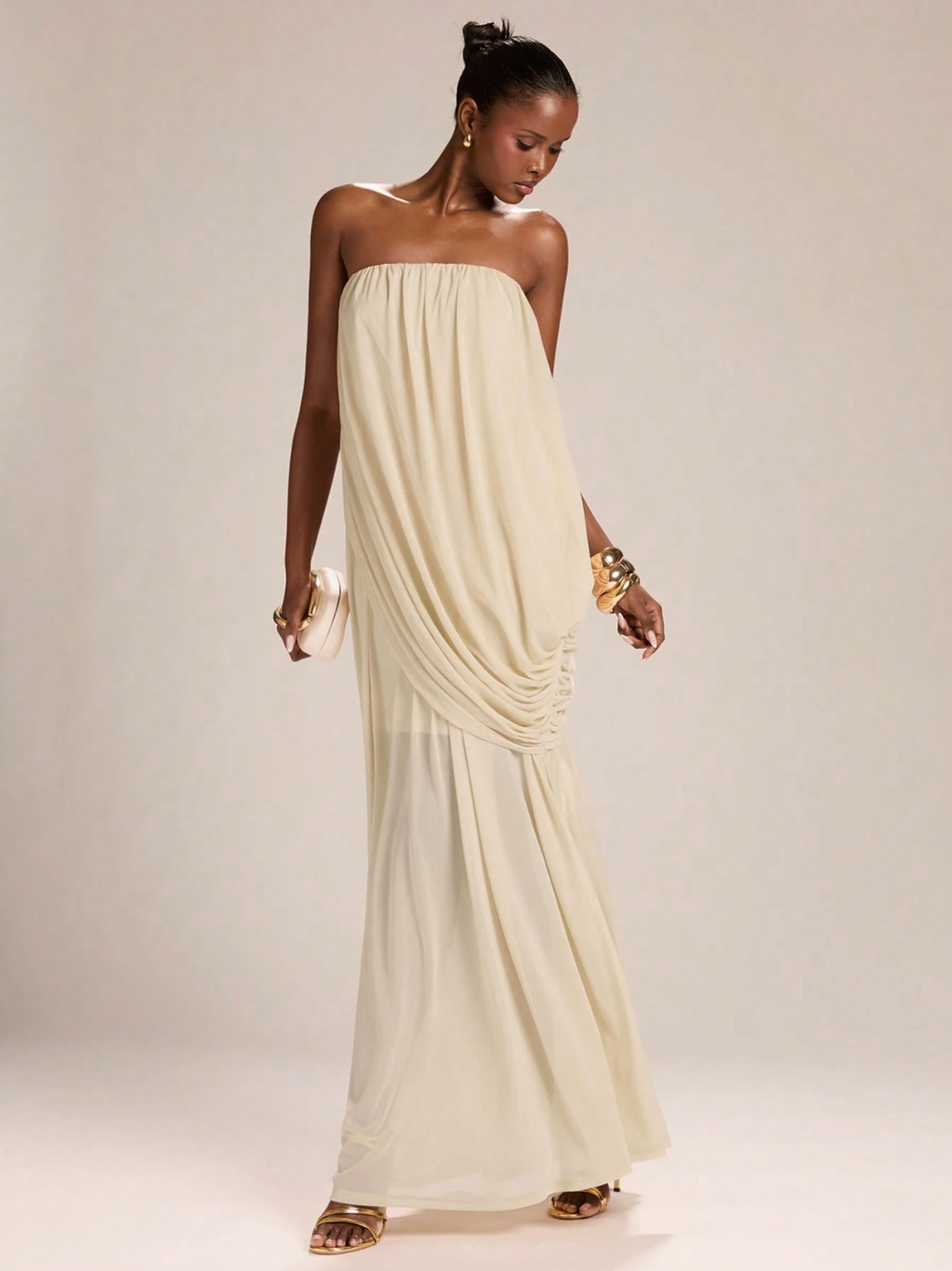 Maribel Draped Maxi Dress
