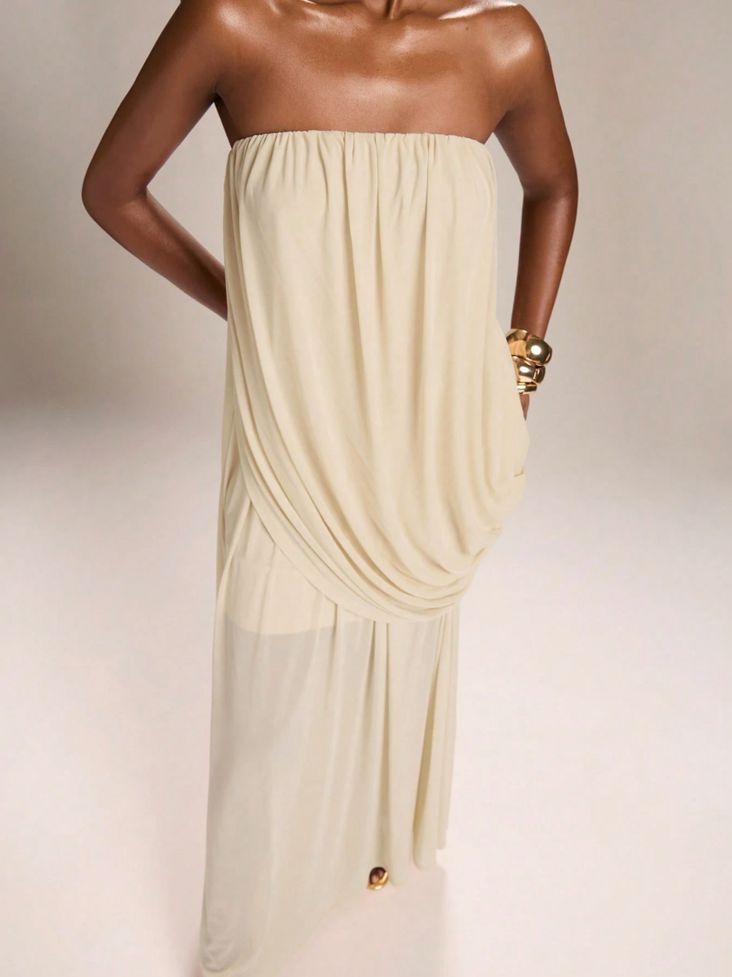 Maribel Draped Maxi Dress
